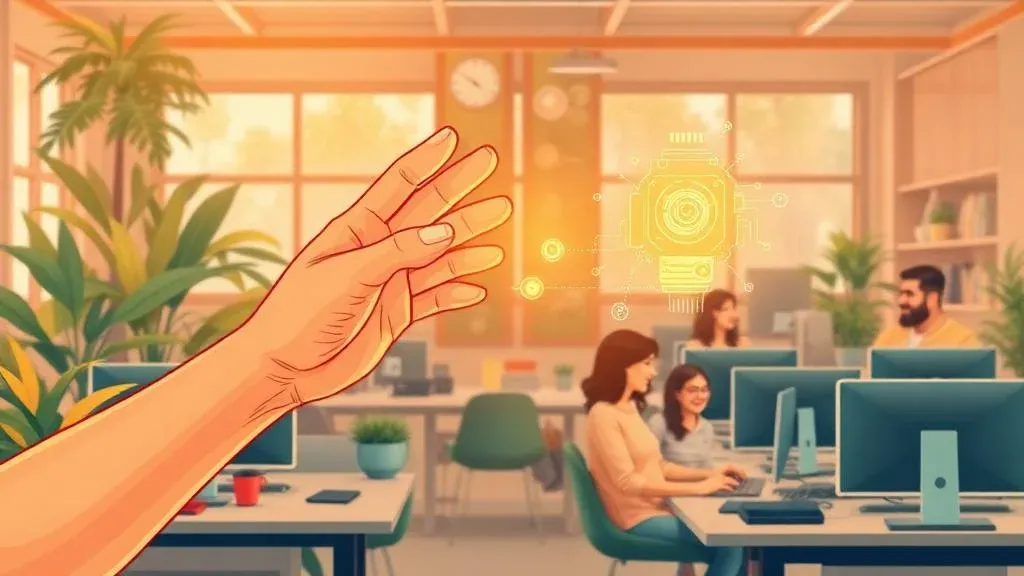 Human and AI working together – symbolizing AI First means People First