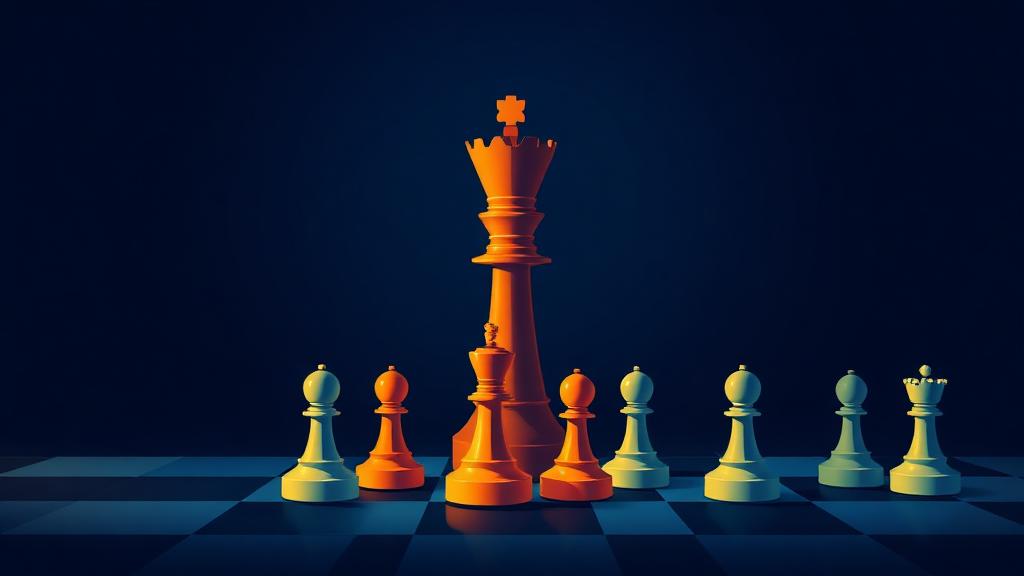 Schachfiguren als Metapher für den Plattformkonflikt zwischen Anthropic und Lovable