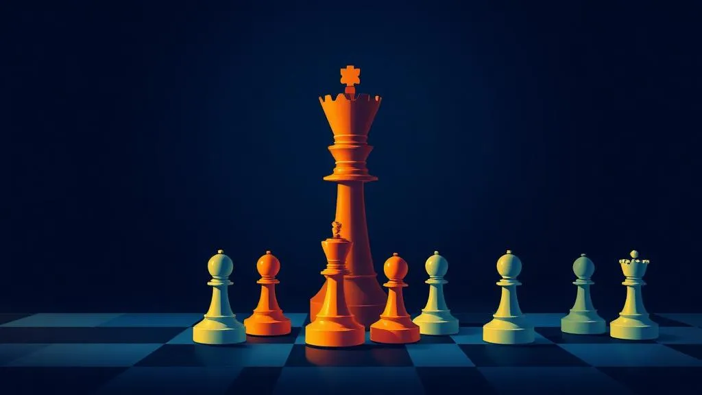 Schachfiguren als Metapher für den Plattformkonflikt zwischen Anthropic und Lovable