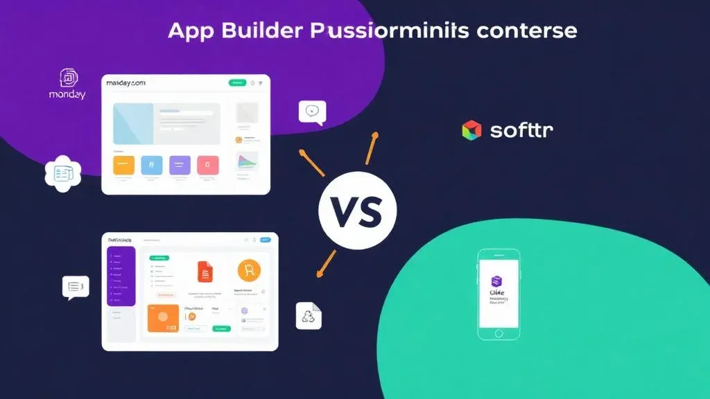 Vergleich von Business App Buildern: monday Vibe, Retool, Softr, Glide