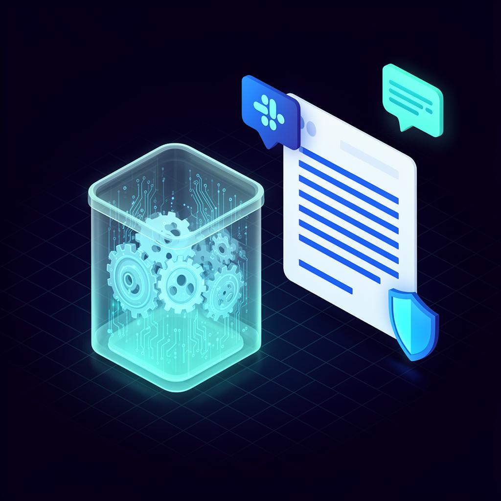 HyperAgent Rollen-Container mit Slack-Trigger, Budget-Gauge und Permission-Shield