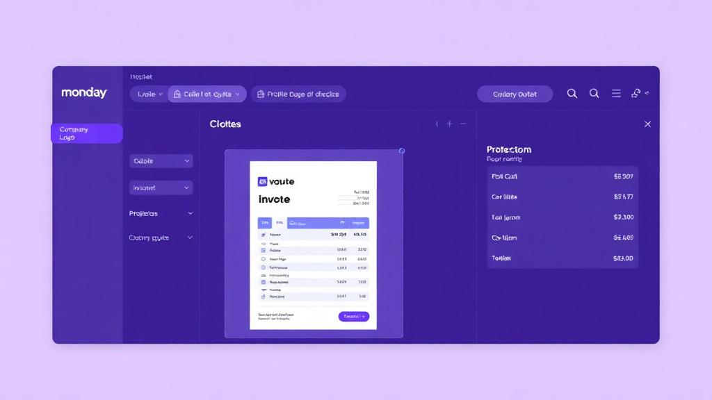 monday CRM Quotes und Invoices Template Builder v3 Dashboard-Ansicht