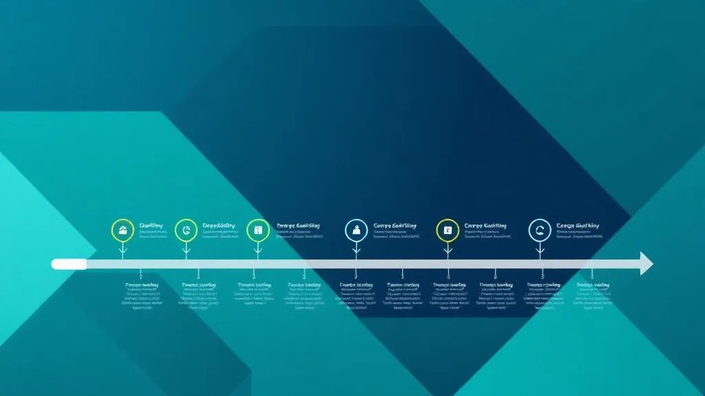 Flussdiagramm mit sechs Schritten zur operativen Planung im Unternehmen