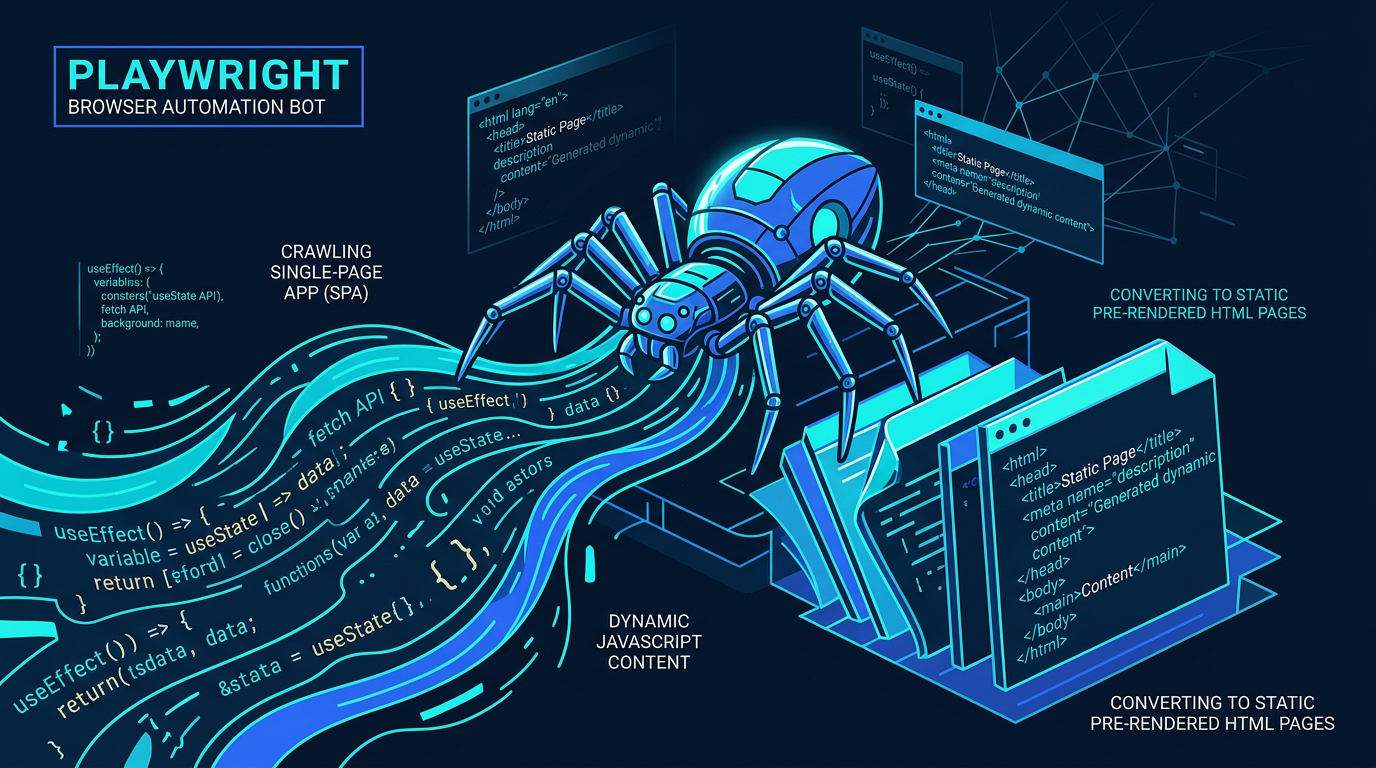 Headless Browser rendert SPA-Seiten als statisches HTML für Suchmaschinen