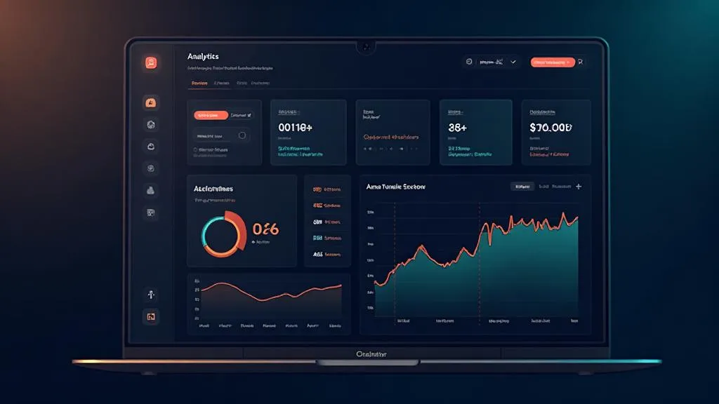 SaaS analytics dashboard with KPI cards, line charts and data tables, built in Lovable