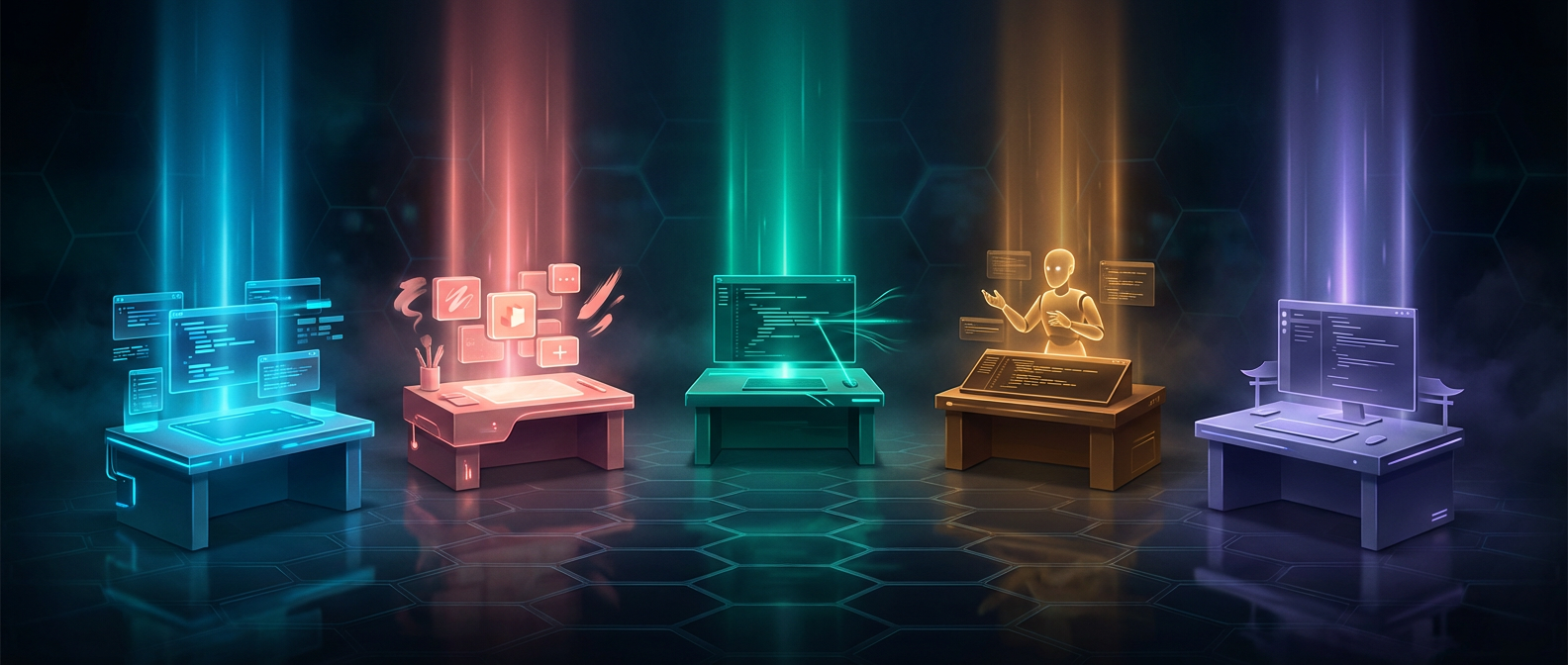 Vergleichstabelle der Vibe-Coding-Tools Cursor Lovable Kiro Claude Code und Trae